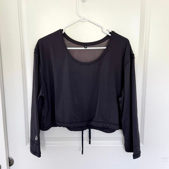 P'tula The Molly Freestyle Sheer Long Sleeve Tie Front Top Small - Picture 3 of 7